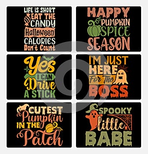 Holliday Season Halloween Day Graphic, Happy Pumpkin, Cutest Pumpkin Typography Lettering Design photo