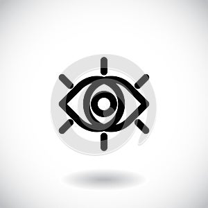 Eye logo vision abstract logo design vector template.