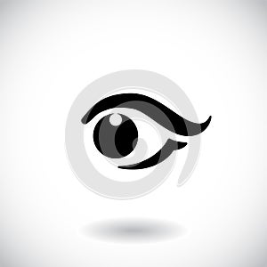 Eye logo vision abstract logo design vector template.