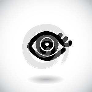 Eye logo vision abstract logo design vector template.