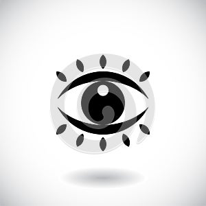Eye logo vision abstract logo design vector template.