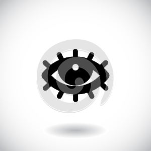 Eye logo vision abstract logo design vector template.