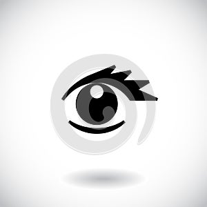 Eye logo vision abstract logo design vector template.