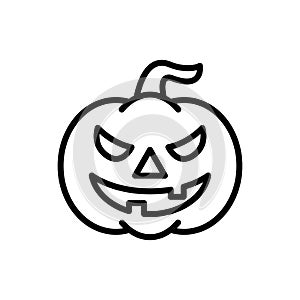 pumpkin halloweenicon vector design template in white background
