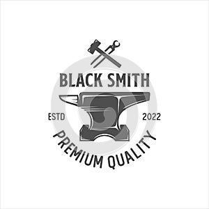 blacksmith anvil hammer logo