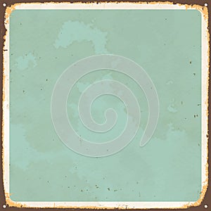 Vintage blank metal sign with room for text or graphics.