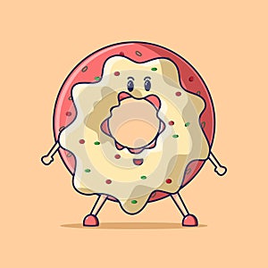 Character donuts chibi illustration design