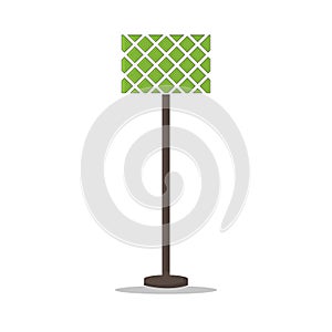 Furniture chandelier, floor and table lamp in flat cartoon style. A set of lamps on a white background