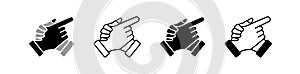 Business agreement handshake icon in different style vector illustration
