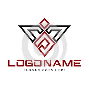 VMS letter bird logo