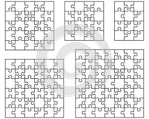 White puzzles, separate pieces