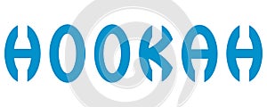 Hookah logo template.ÃÂ¡ustom lettering.Art font.