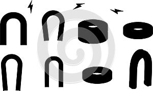 magnet silhouette, magnet silhouette Set,