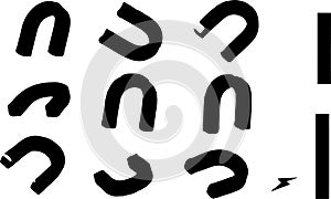 magnet silhouette, magnet silhouette Set,