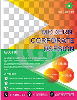 modern corporates flyer vector template design