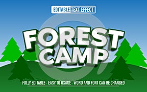 Forest Camp 3d text effect