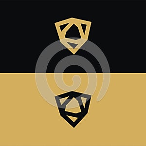 Shield vector logo template design