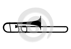 Trombone Silhouette, sackbut, Brass musical instrument