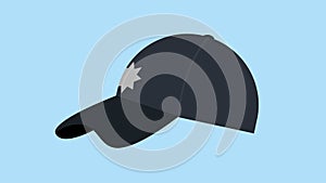 Baseball police cap. Vector illustration