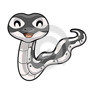 Cute axanthic ball python cartoon