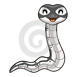 Cute axanthic ball python cartoon