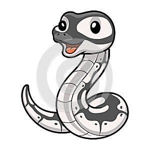 Cute axanthic ball python cartoon