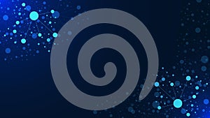 Molecular structure with glowing effect background