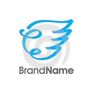 Initial C RIbbon Wing Logo