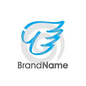 Initial Y RIbbon Wing Logo