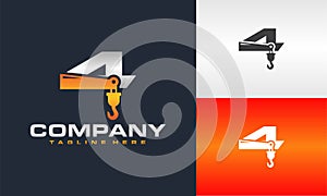 number four crane logo