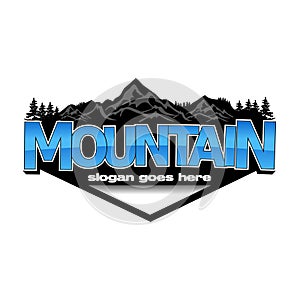 Mountain Logo Template. Vector Illustrator.