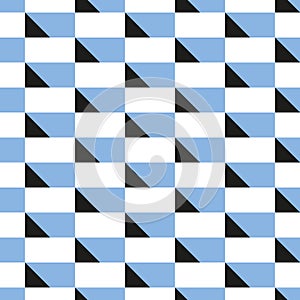 Seamless geometric 3d grid block pattern background.