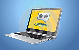 Chatbot AI - Artiificial intelligenece bot technology - personal computer concept