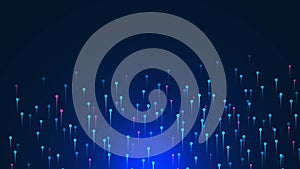 Digital big data visualization technology background.