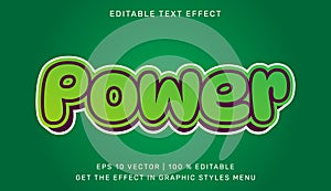 Power 3d editable text effect template