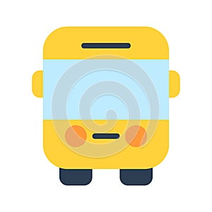 School Bus Flat Style Icon
