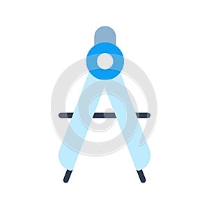 Drawing Compass Flat Style Icon