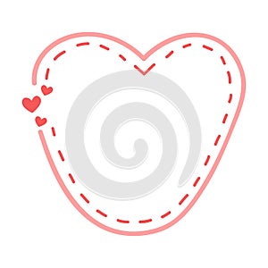 Hand Drawn Love Frame Decoration For Valentine's Day Design.