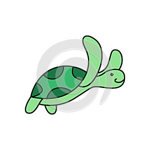 cute turtle vector illustration