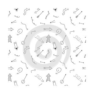 Seamless pattern arrow direction design background