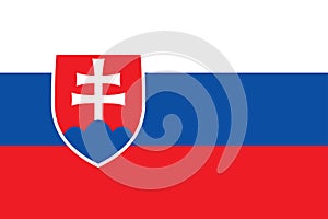 Slovakia flag vector illustrator. eps