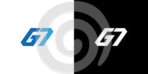 G7 letter number logo design, G7 monogram, initial G7 logo, G7 logo, icon, vector photo