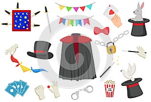 Set of magic elements collection