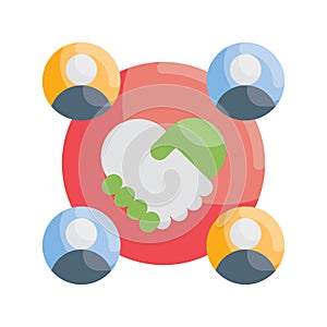 Collaboration vector Flat icon style illustration. EPS 10 file