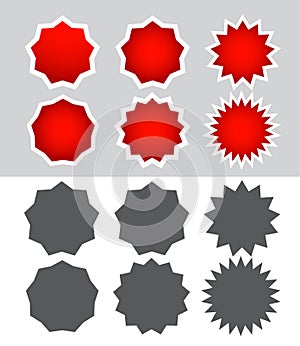 Free icons or buttons sticker vector die cut line red free sticker shopping icon pramotion