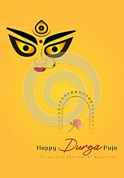 Vector happy durga puja . social media post .Hindu festival. durga puja. mahalaya post.Puja Frame.