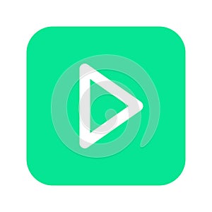 Play Flat Style Icon