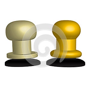 3d trigger game joystick button design in golden silver color photo