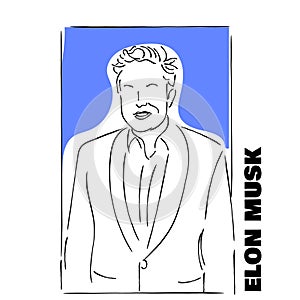 vector of Elon Musk