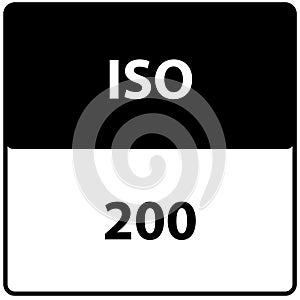 ISO 200 camera icon set